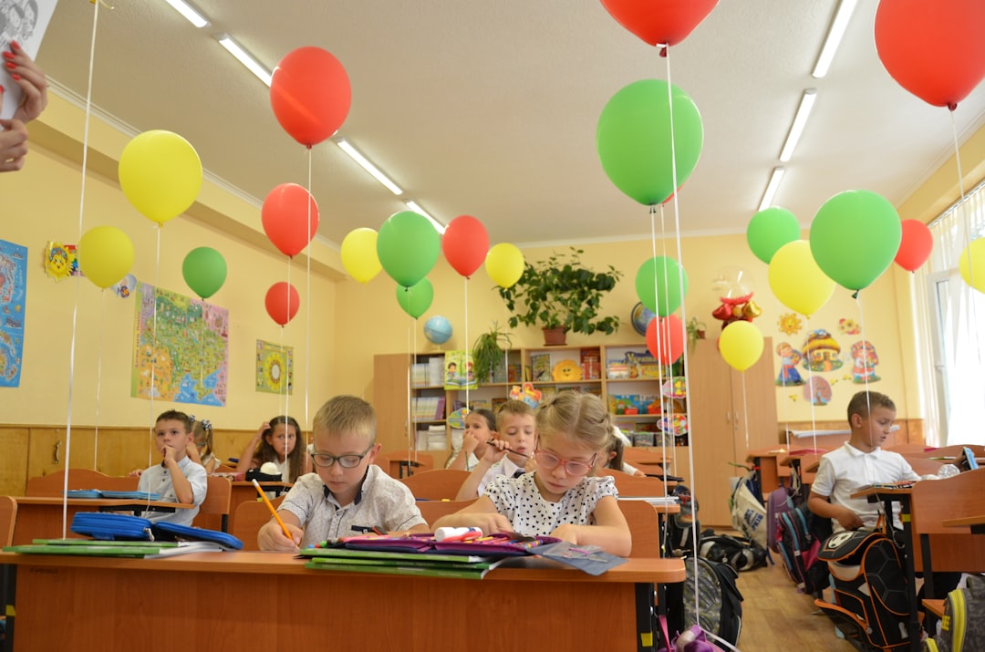 Children learning in a classroom